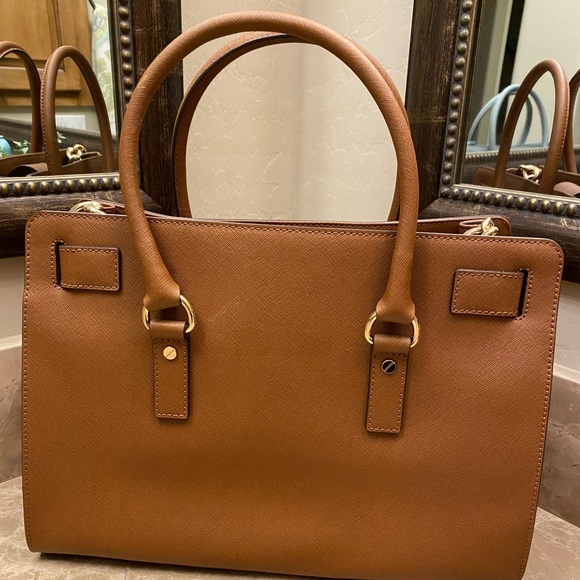 Michael Kors HAMILTON Large EW Satchel brown purse.  Lightly used. - Picture 3 of 9